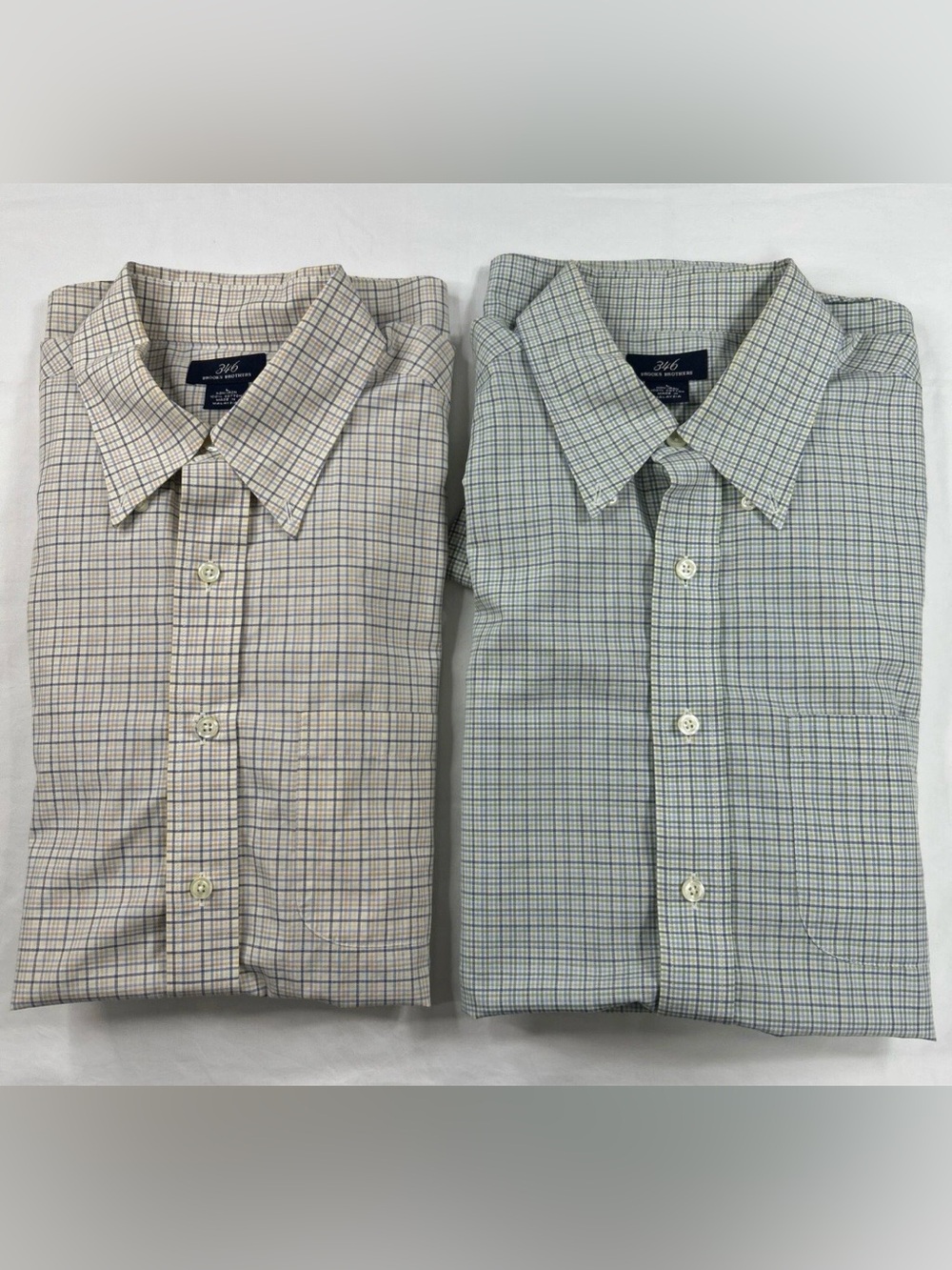 Brooks Brothers Men’s Shirt Lot Large Long Sleeve Check Stripe